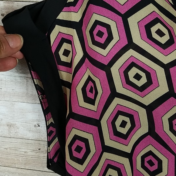 Umgee, 0128, Mauve, taupe and black dress - Picture 4 of 10